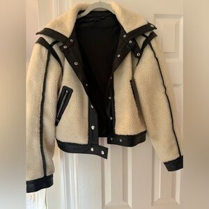 Veronica Beard Faux Fur Shearling Jacket Size S